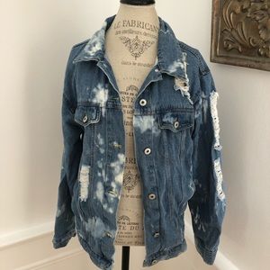 Bleach dyed jean jacket